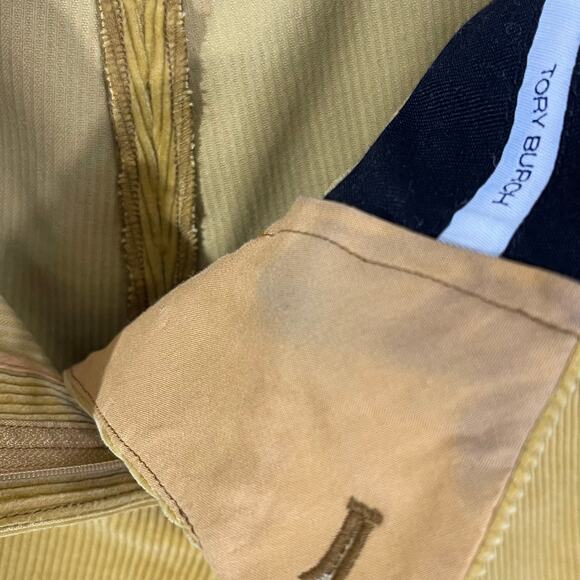 TORY BURCH Women’s Devi Gold Mustard Corduroy Trouser Pant size 29 - Picture 7 of 8